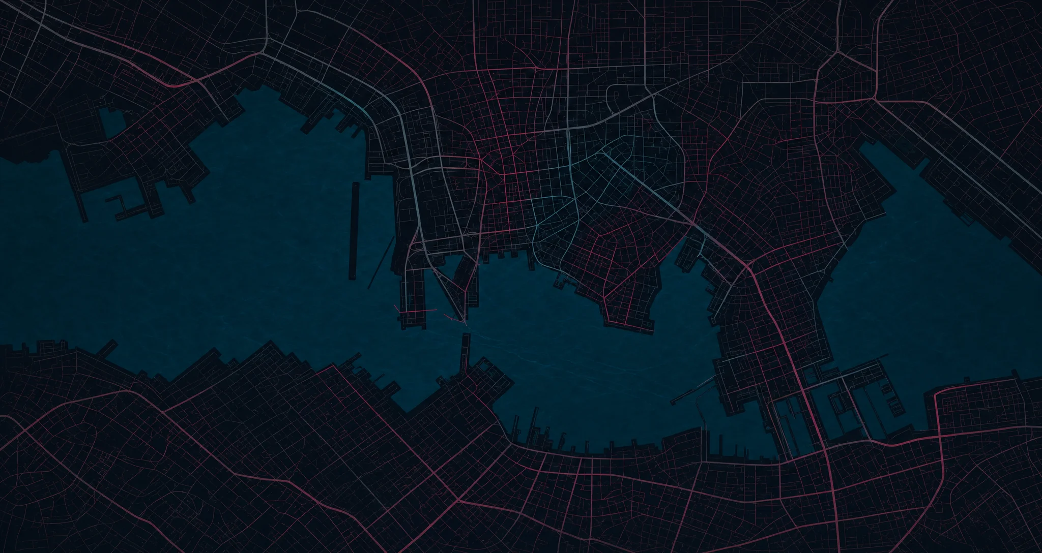 Dark neon street map of Hong Kong showing Neon Ramen cart positions